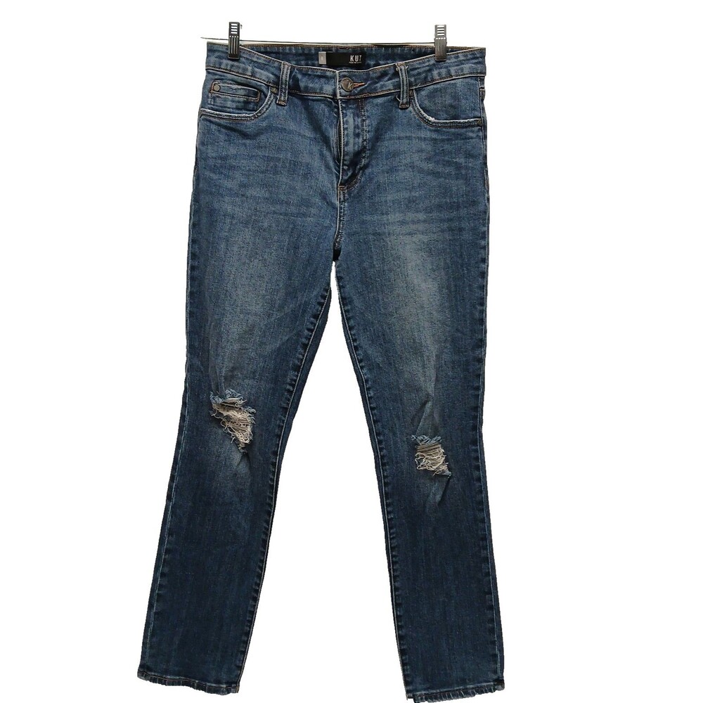 Kut From The Kloth Catherine Womens Medium Wash High Rise Boyfriend Jeans Size 8
